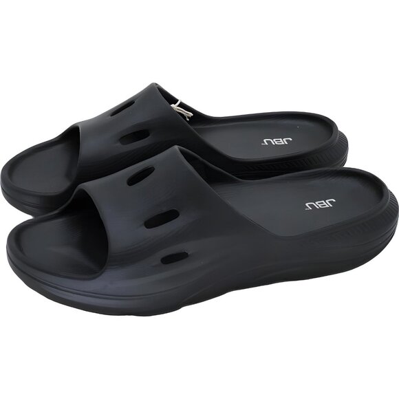 JBU Pillow Recovery Slide Sandals Black Comfort Slip-On Beach Pool Men's US 12 - Picture 2 of 6
